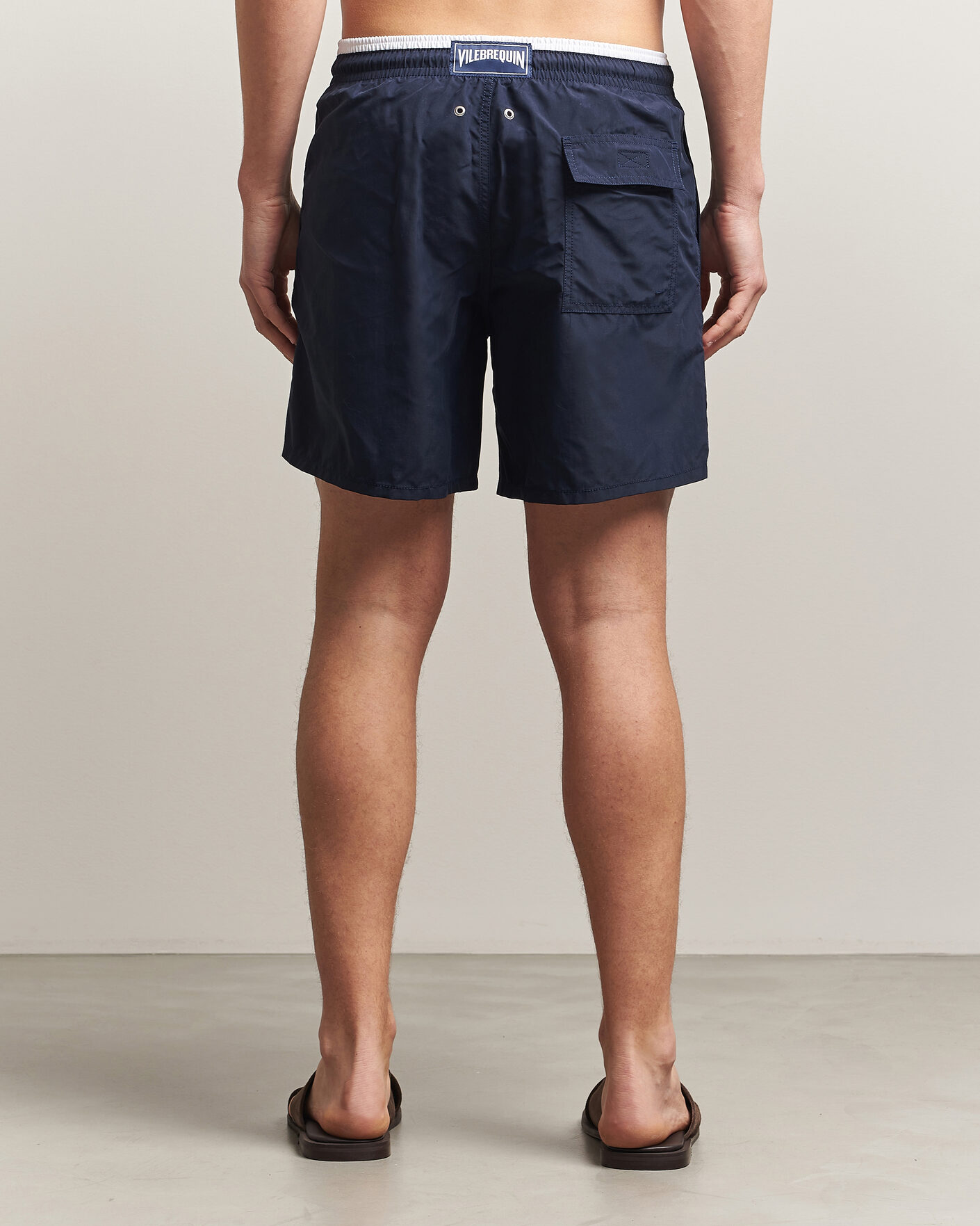 Herre | Badeshorts | Vilebrequin | Moka Swimshorts Marine/Blanc