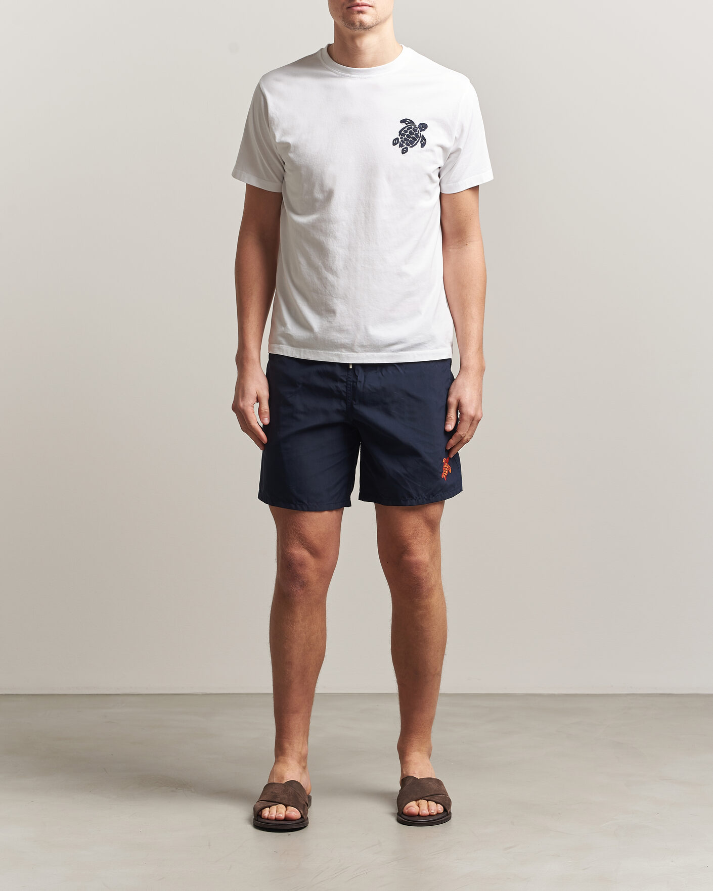 Herre | Badeshorts | Vilebrequin | Moka Swimshorts Marine/Rouge