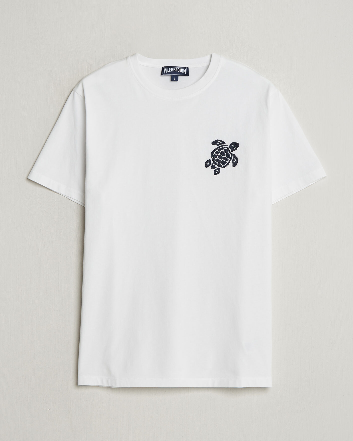 Herre | T-Shirts | Vilebrequin | Embroidered Crew Neck T-Shirt Blanc