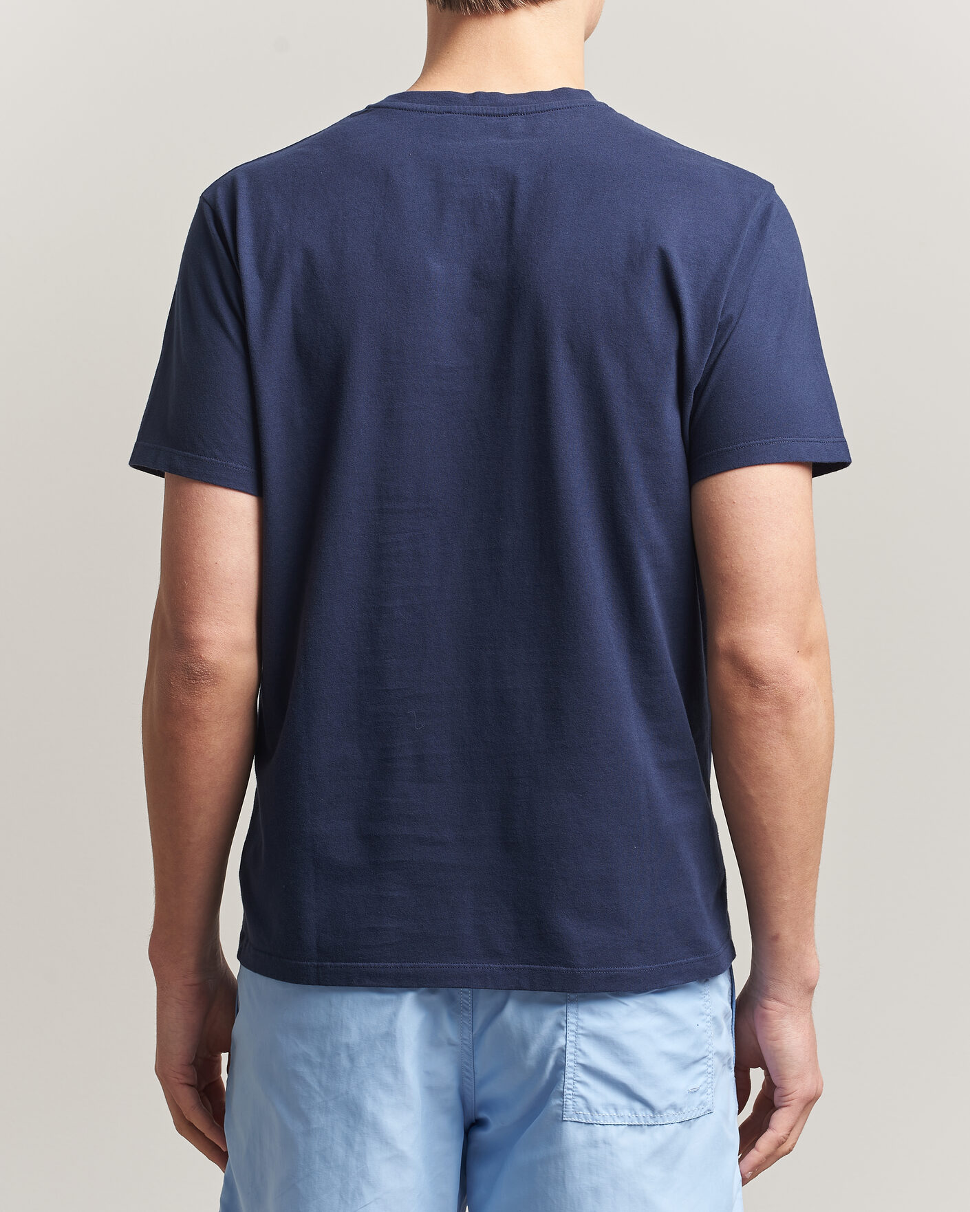 Herre | T-Shirts | Vilebrequin | Embroidered Crew Neck T-Shirt Bleu Marine