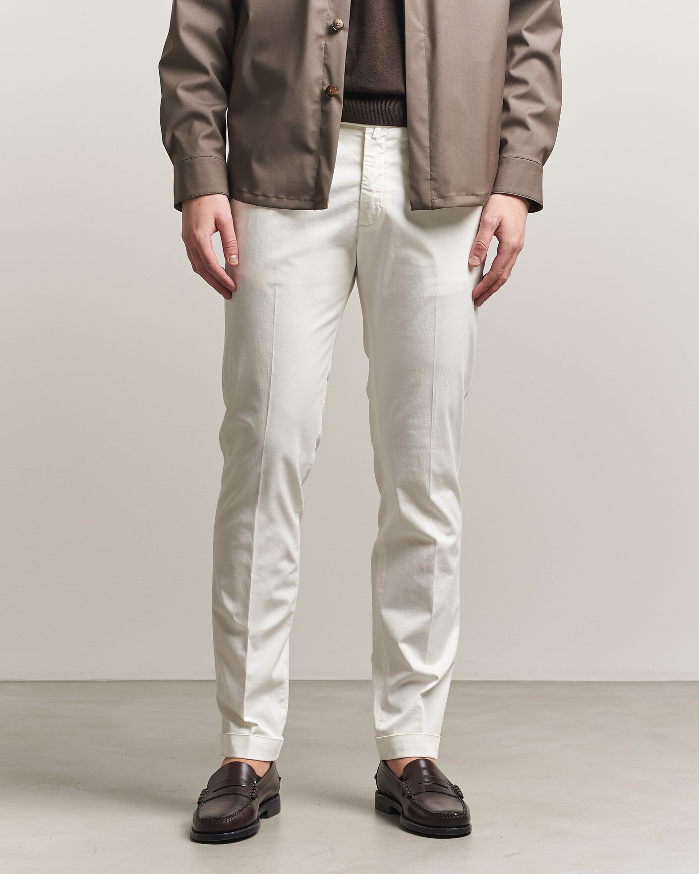Herre | Bukser | Briglia 1949 | Slim Fit Cotton Chinos White