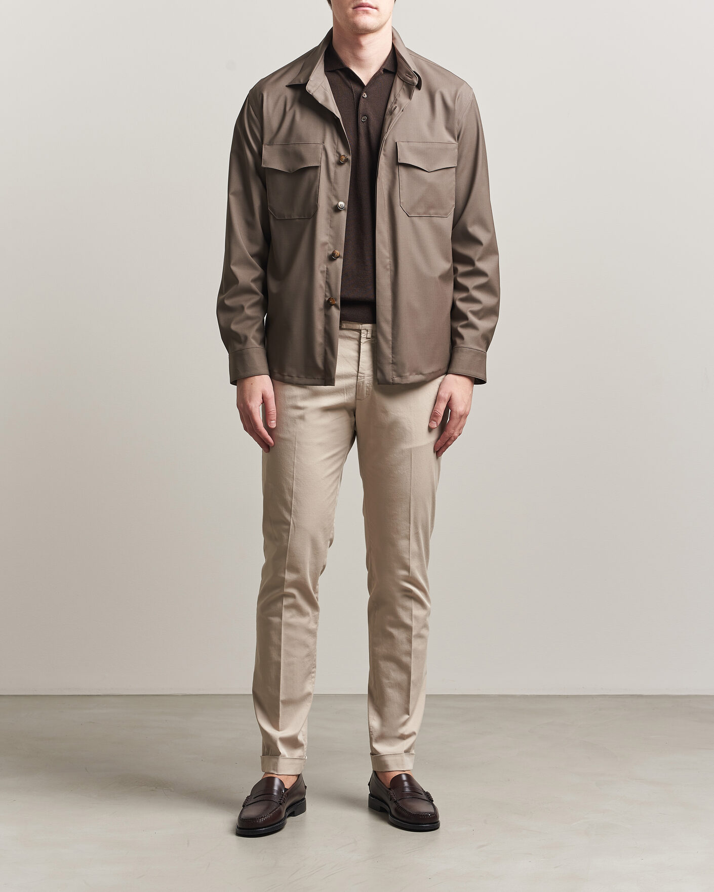 Herre | Bukser | Briglia 1949 | Slim Fit Cotton Chinos Beige