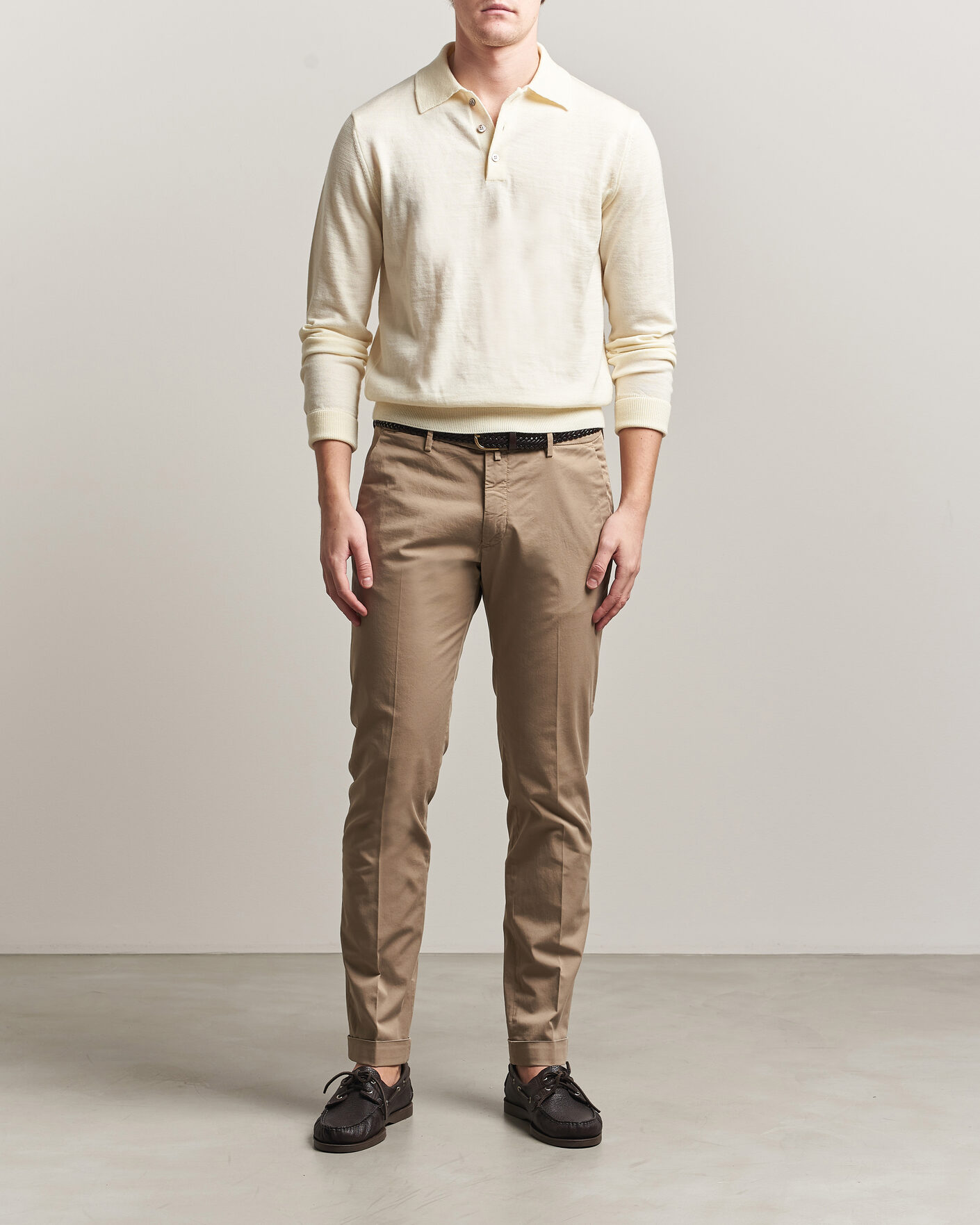 Herre | Bukser | Briglia 1949 | Slim Fit Cotton Chinos Taupe