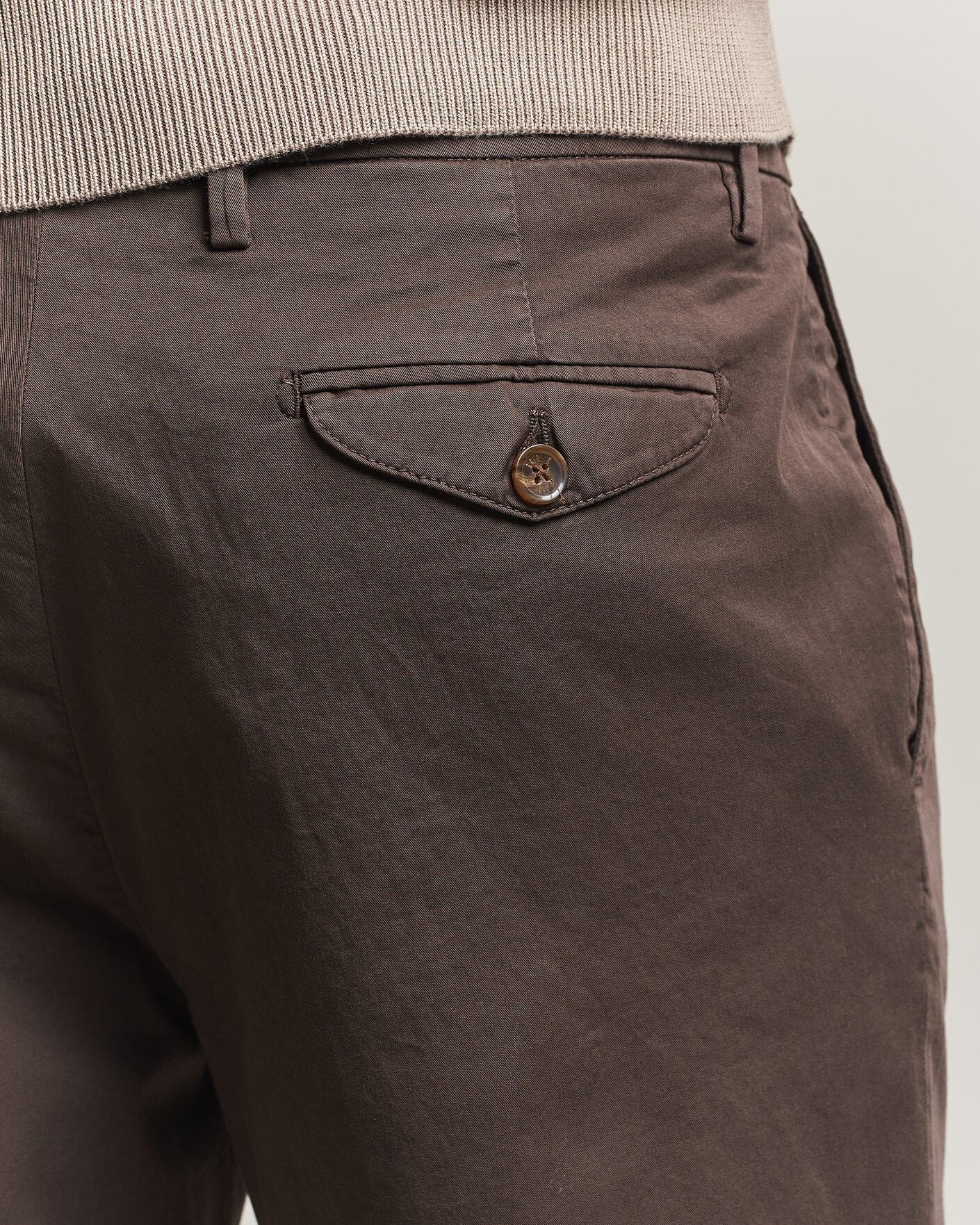 Herre | Bukser | Briglia 1949 | Easy Fit Pleated Cotton Stretch Chino Brown