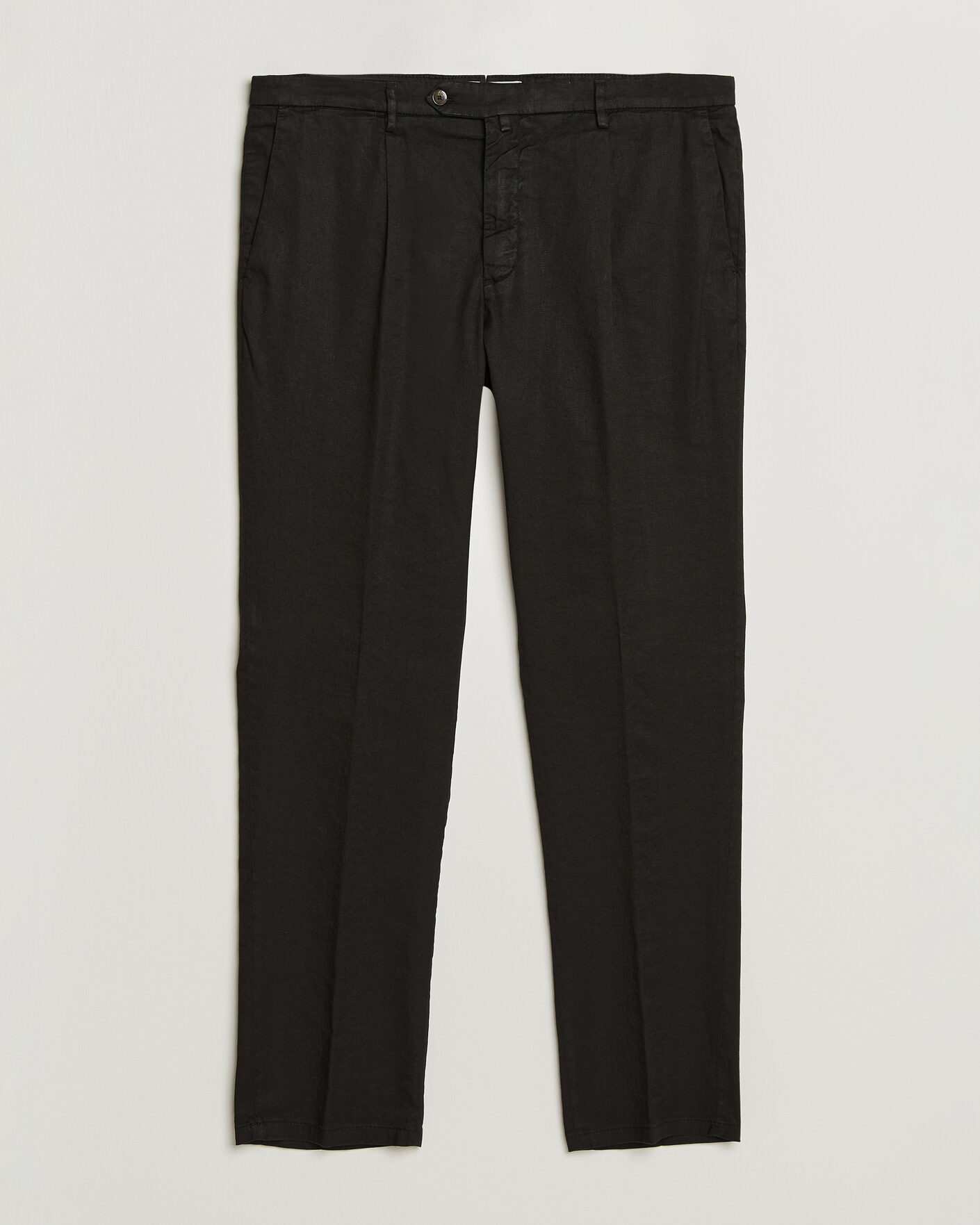 Herre | Bukser | Briglia 1949 | Pleated Linen Trousers Black