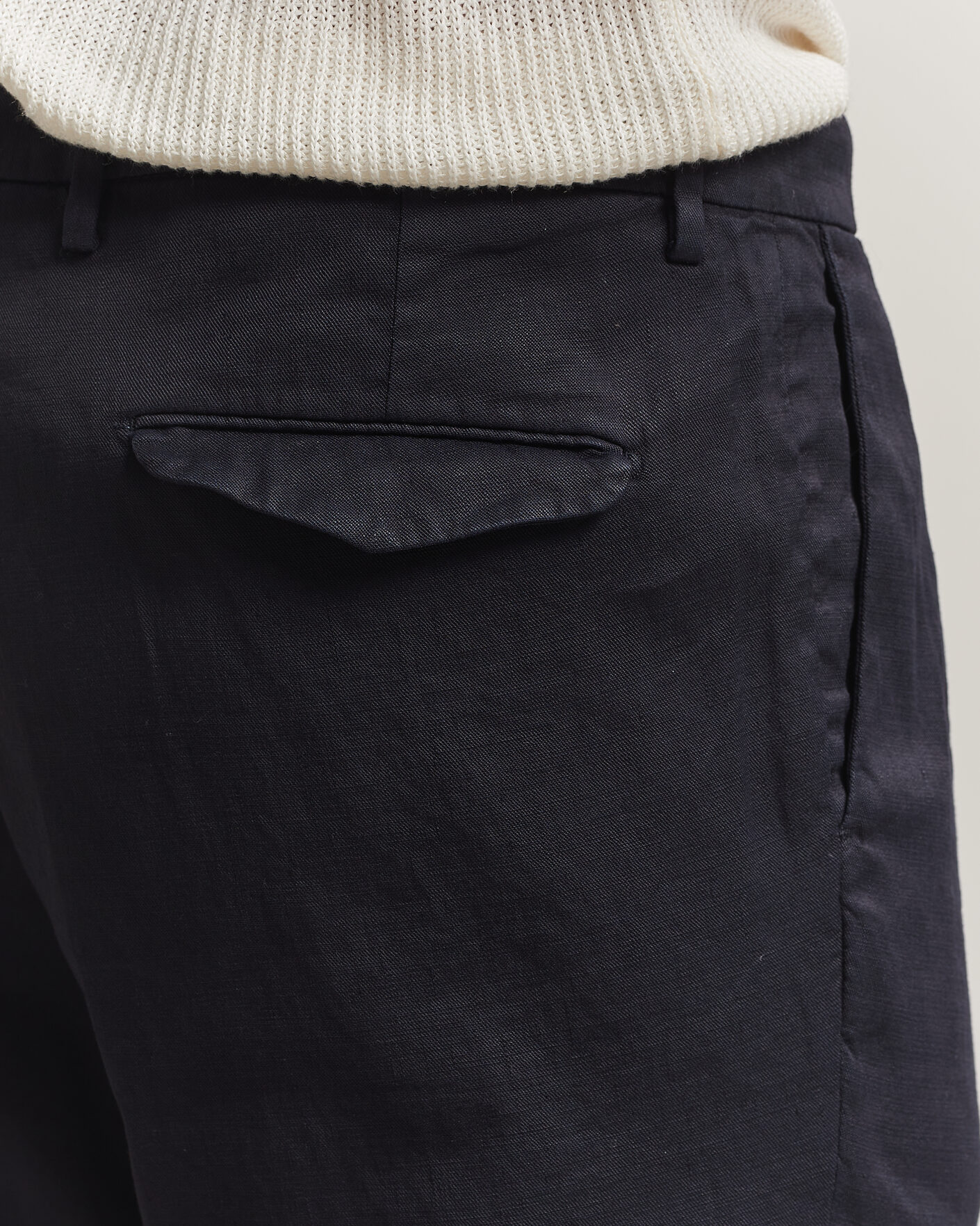 Herre | Bukser | Briglia 1949 | Pleated Linen Trousers Navy