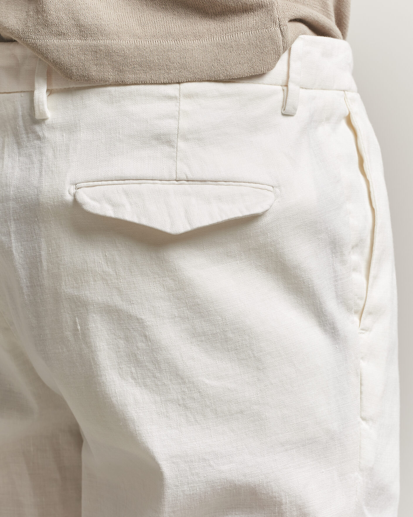 Herre | Bukser | Briglia 1949 | Pleated Linen Trousers Cream