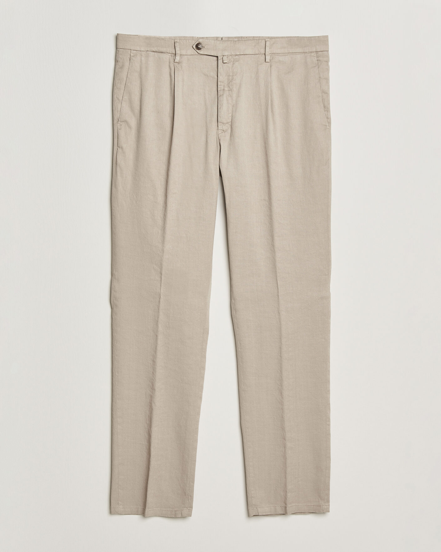 Herre | Bukser | Briglia 1949 | Pleated Linen Trousers Beige