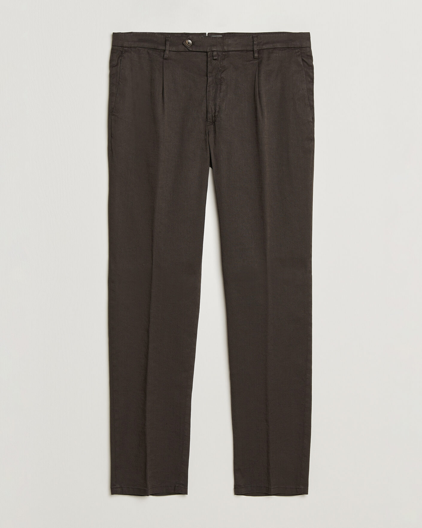 Herre | Bukser | Briglia 1949 | Pleated Linen Trousers Brown
