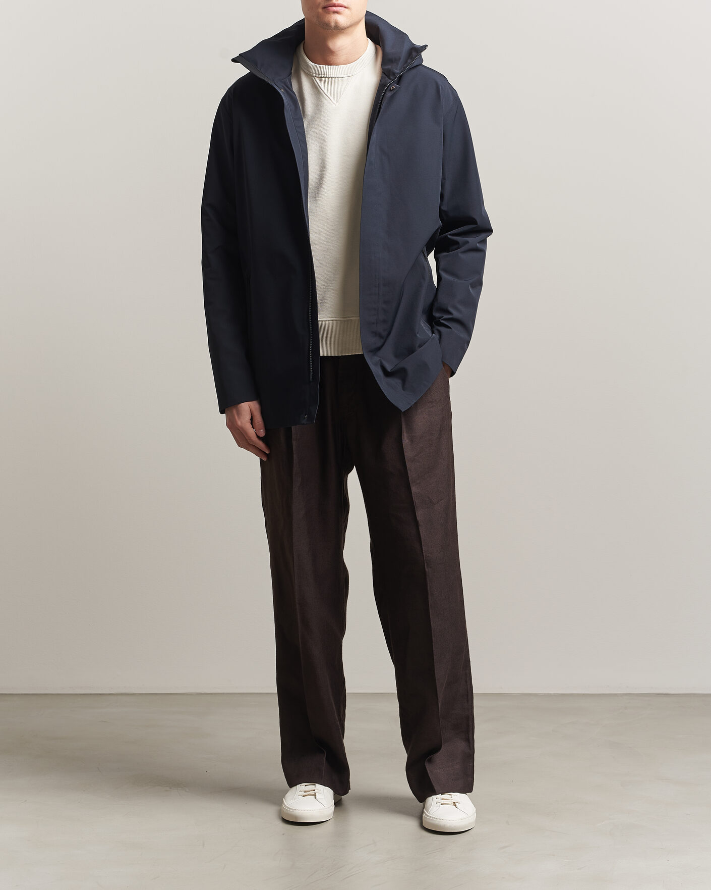 Herre | Jakker | Scandinavian Edition | Range III Mid Lenght Waterproof Coat Midnight Blue