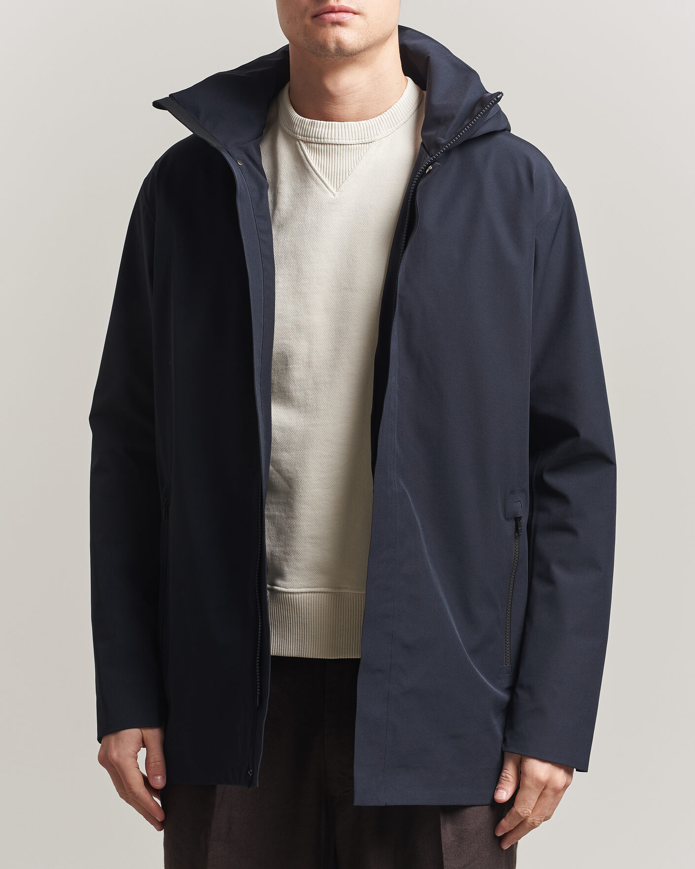 Herre | Jakker | Scandinavian Edition | Range III Mid Lenght Waterproof Coat Midnight Blue