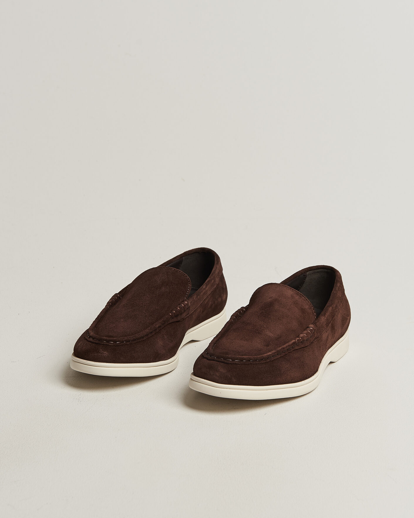 Herre | Loafers | Charles Tyrwhitt | Suede Slip On Loafers Chocolate Brown