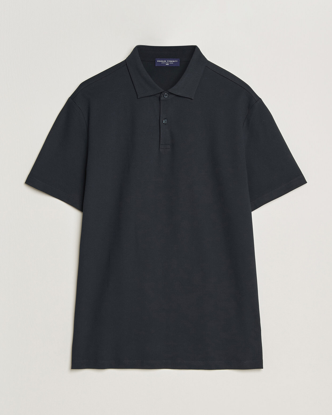 Herre | Pikéer | Charles Tyrwhitt | Smart Stretch Pique Polo Black