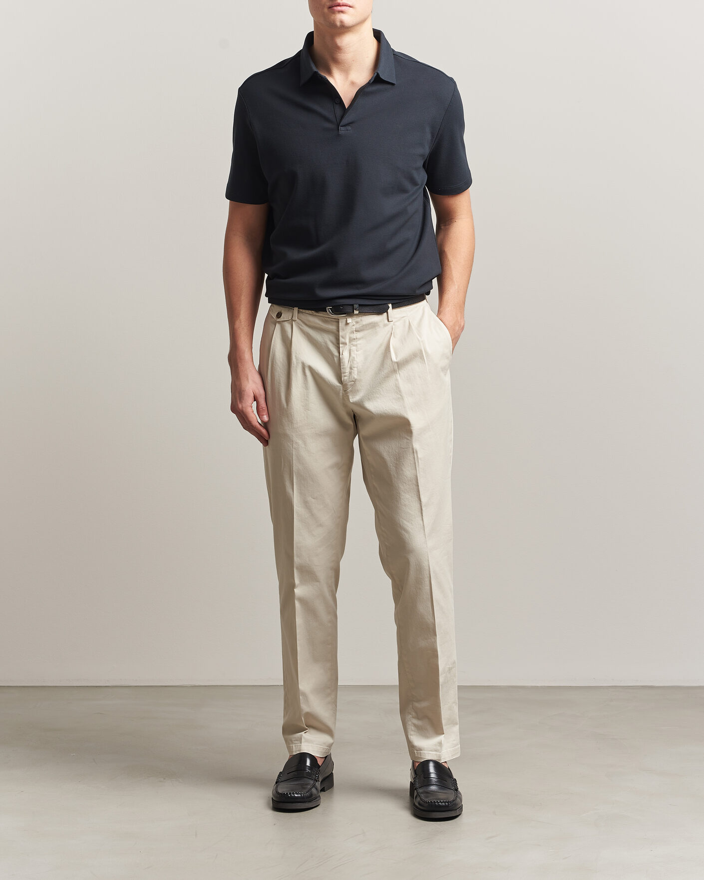 Herre | Pikéer | Charles Tyrwhitt | Smart Stretch Pique Polo Black