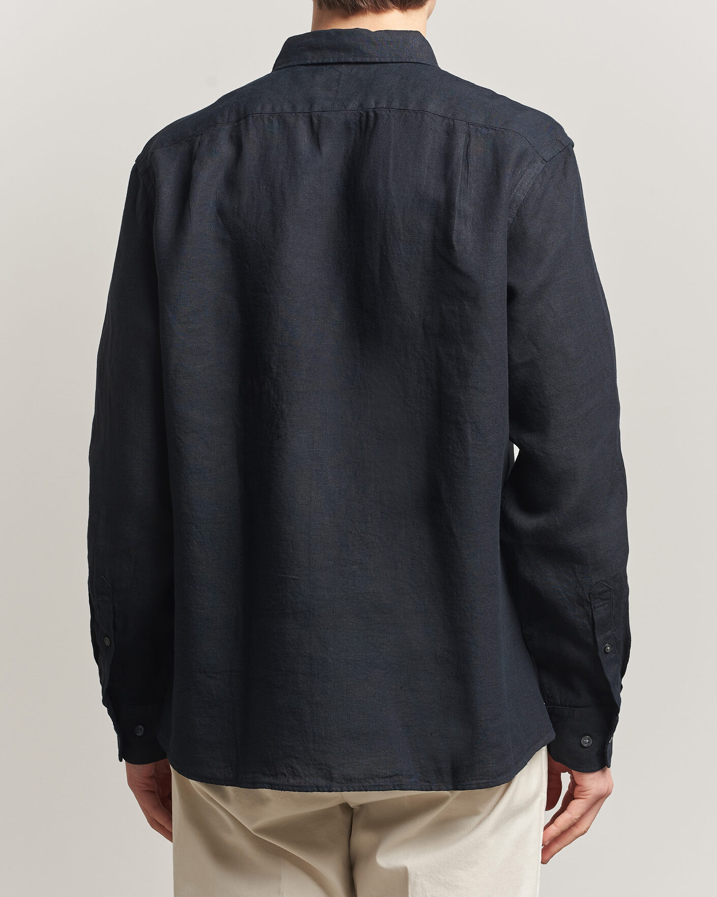 Herre | Skjorter | Charles Tyrwhitt | Pure Linen Slim Fit Shirt Black