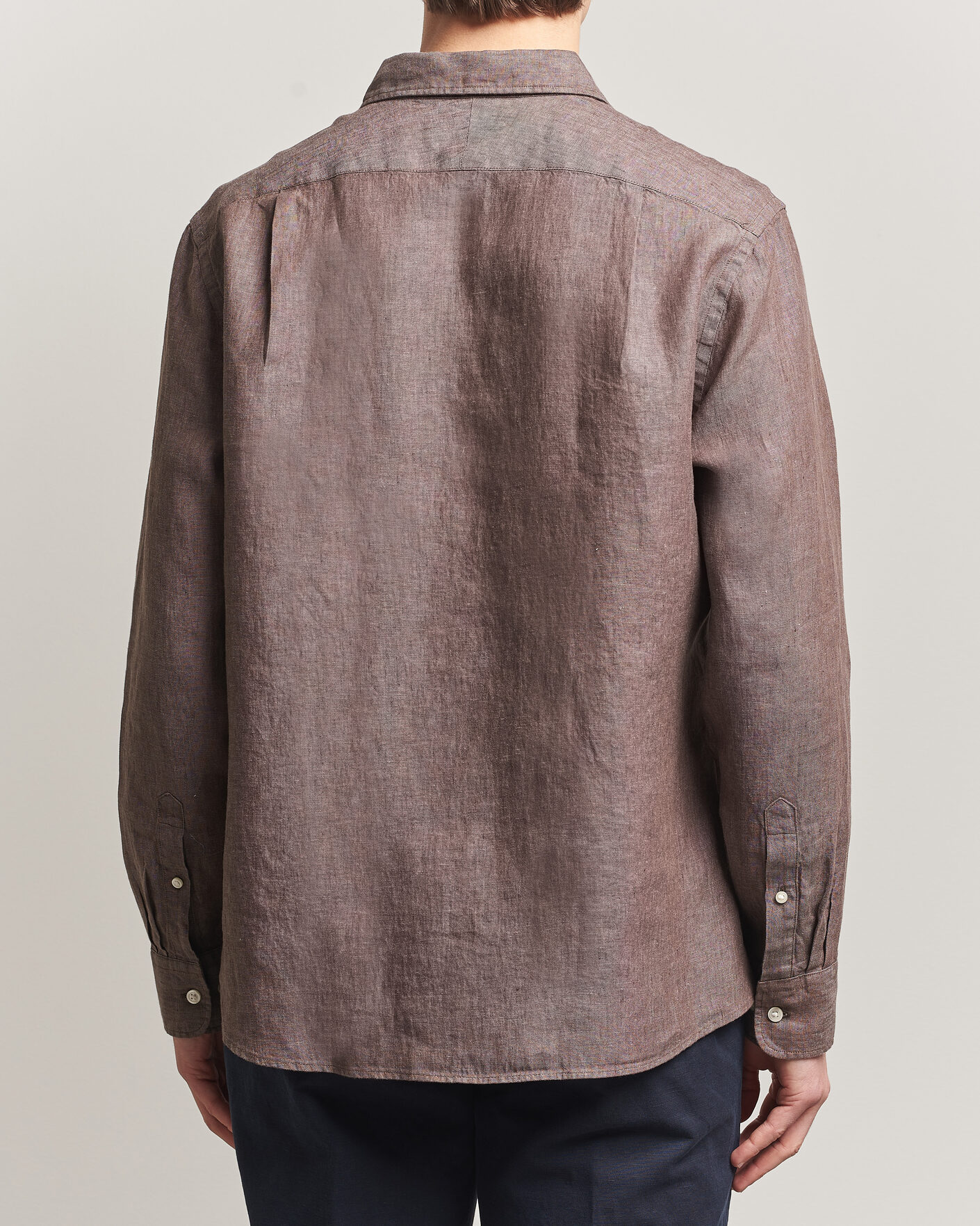 Herre | Skjorter | Charles Tyrwhitt | Pure Linen Slim Fit Shirt Mocha