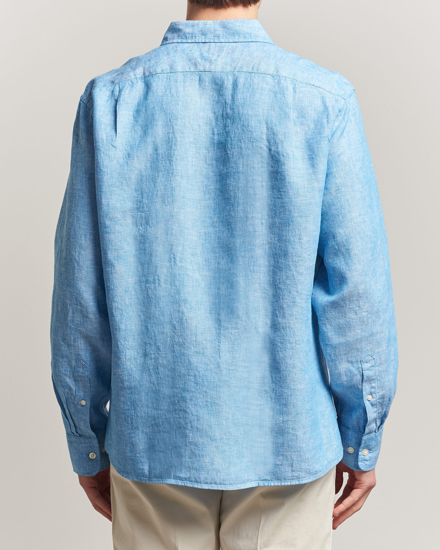 Herre | Skjorter | Charles Tyrwhitt | Pure Linen Slim Fit Shirt Ocean Blue