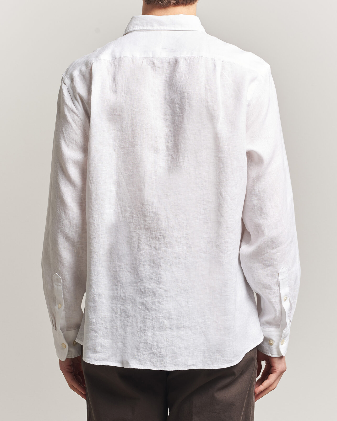 Herre | Skjorter | Charles Tyrwhitt | Pure Linen Slim Fit Shirt White