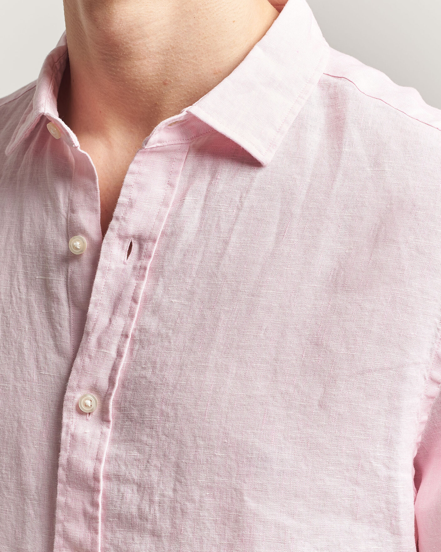Herre | Skjorter | Charles Tyrwhitt | Pure Linen Slim Fit Shirt Pink