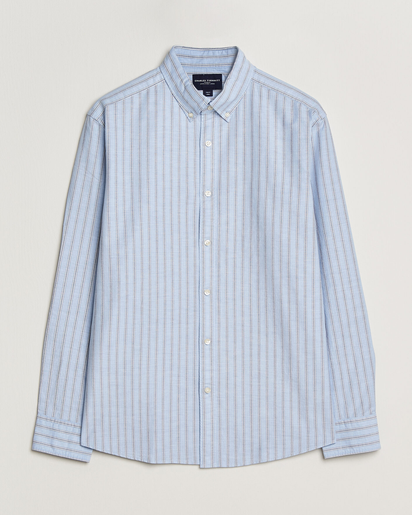 Herre | Skjorter | Charles Tyrwhitt | Button Down Stretch Oxford Shirt Blue
