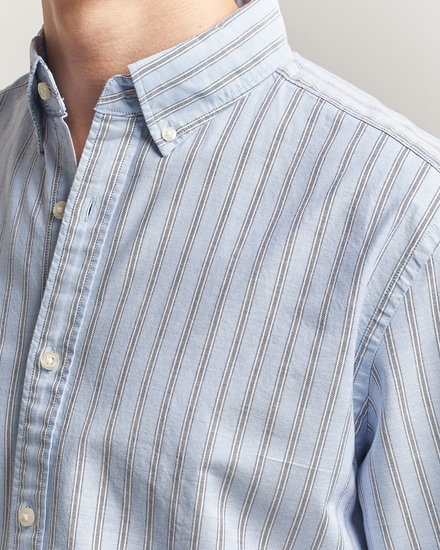 Herre | Skjorter | Charles Tyrwhitt | Button Down Stretch Oxford Shirt Blue