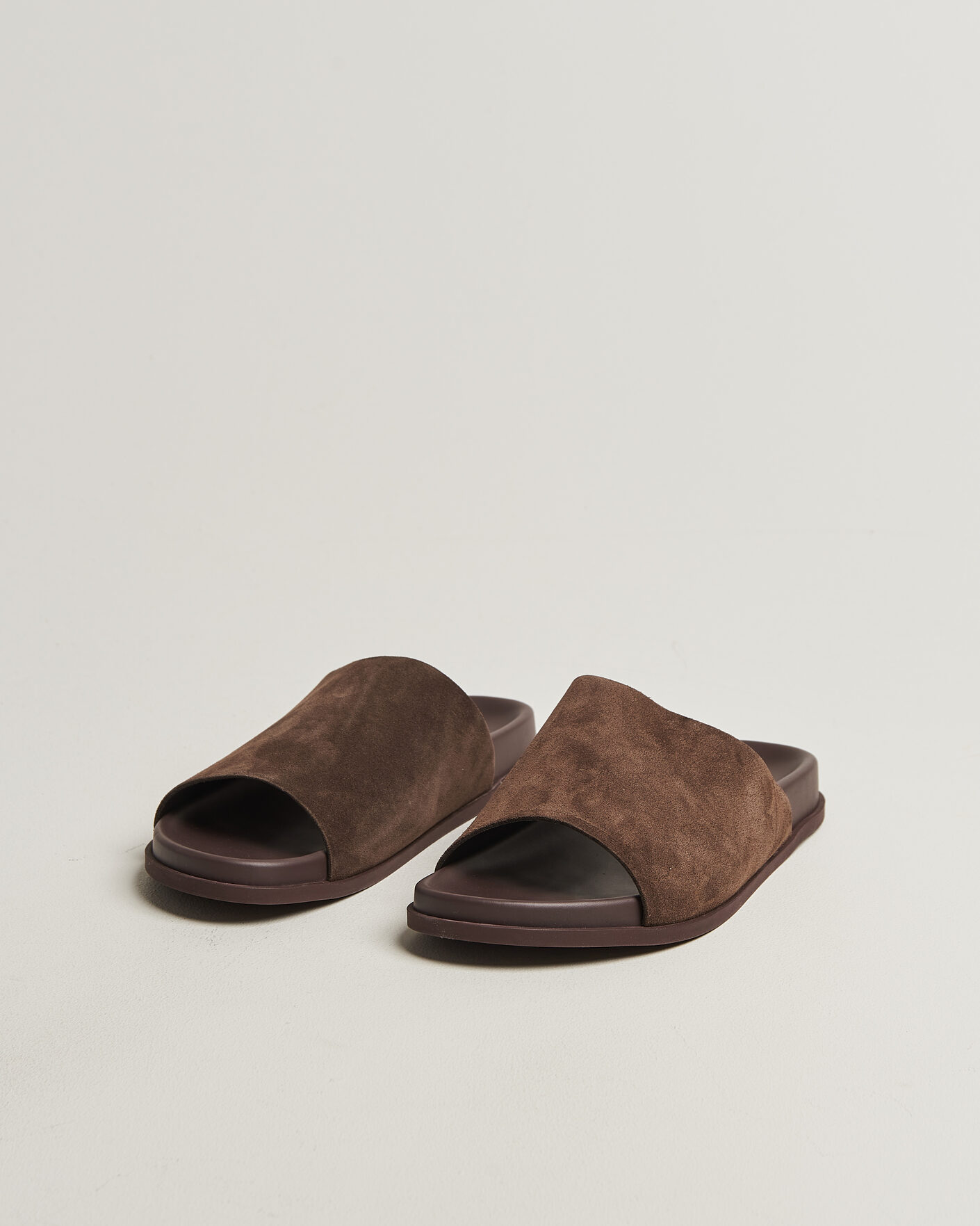 Herre | Sandaler og tøfler | Thera's | Classic Slide Sandals Dark Brown Suede