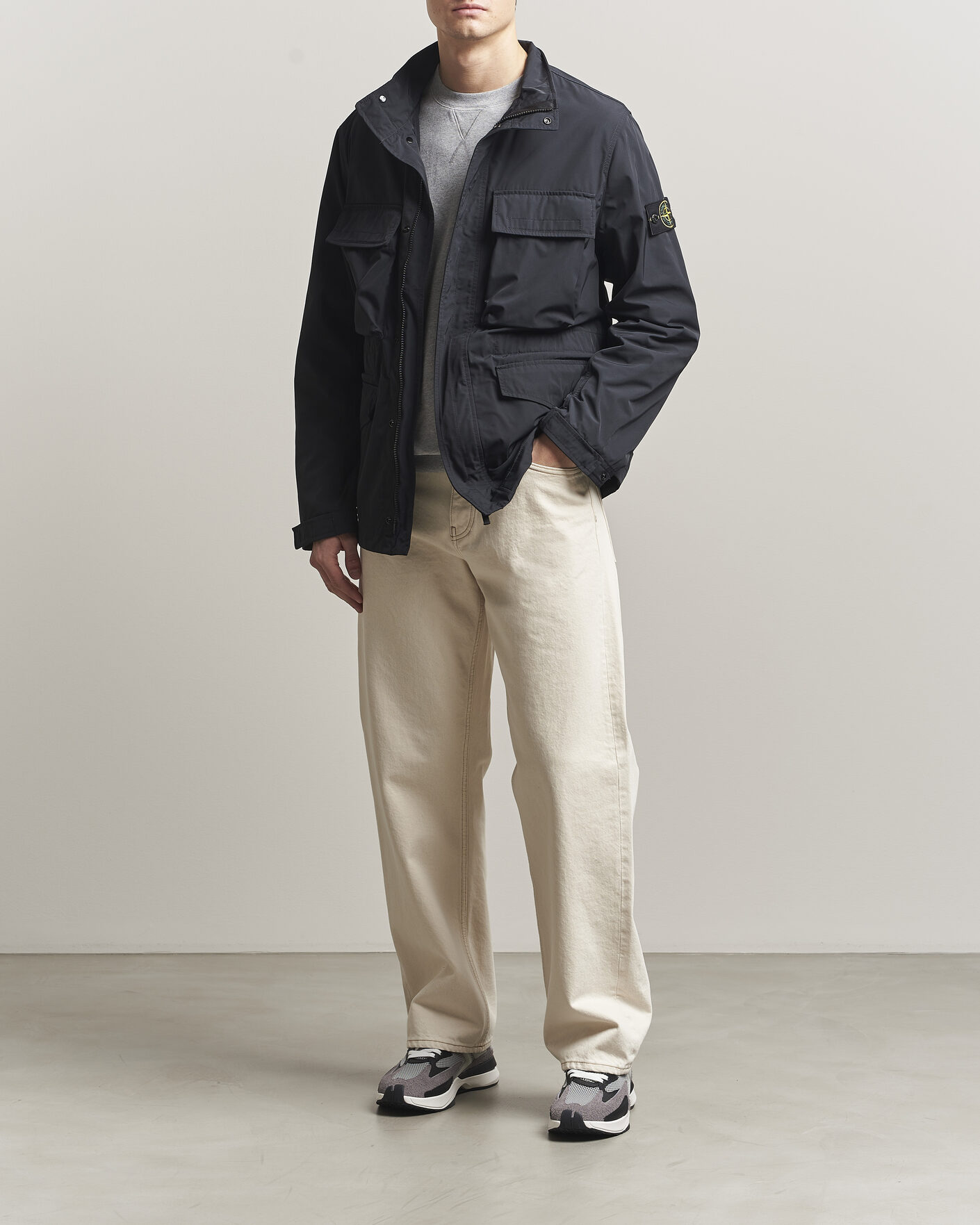 Herre | Jakker | Stone Island | Micro Twill Field Jacket Black