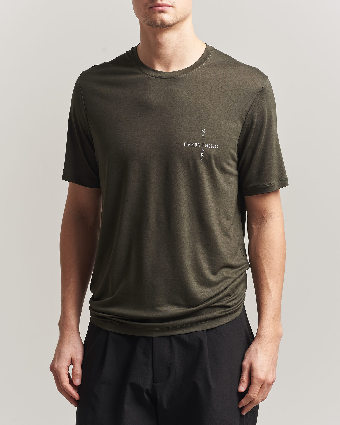 Herre | T-Shirts | Houdini | Tree Message T-Shirt Green Illusion