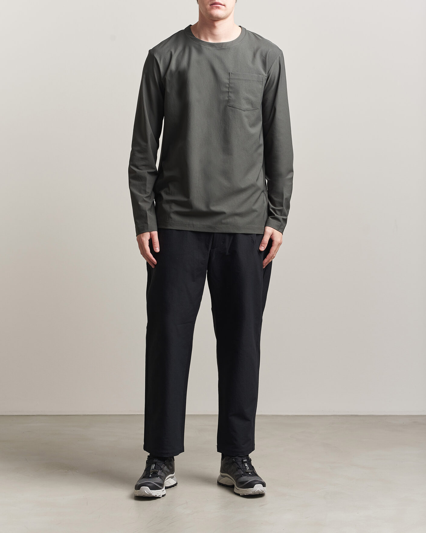 Herre | T-Shirts | Houdini | Cover Crew Green Illusion