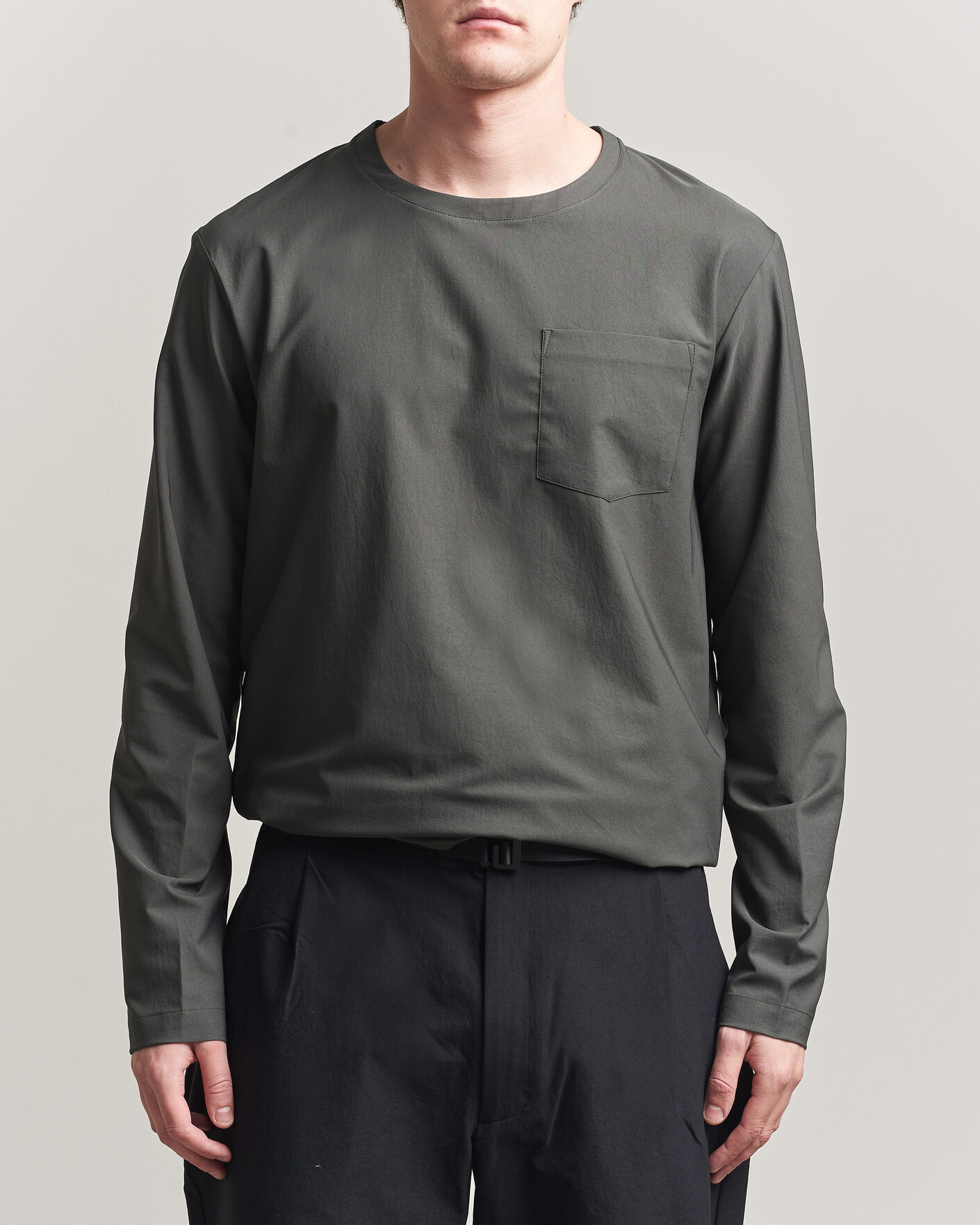 Herre | T-Shirts | Houdini | Cover Crew Green Illusion