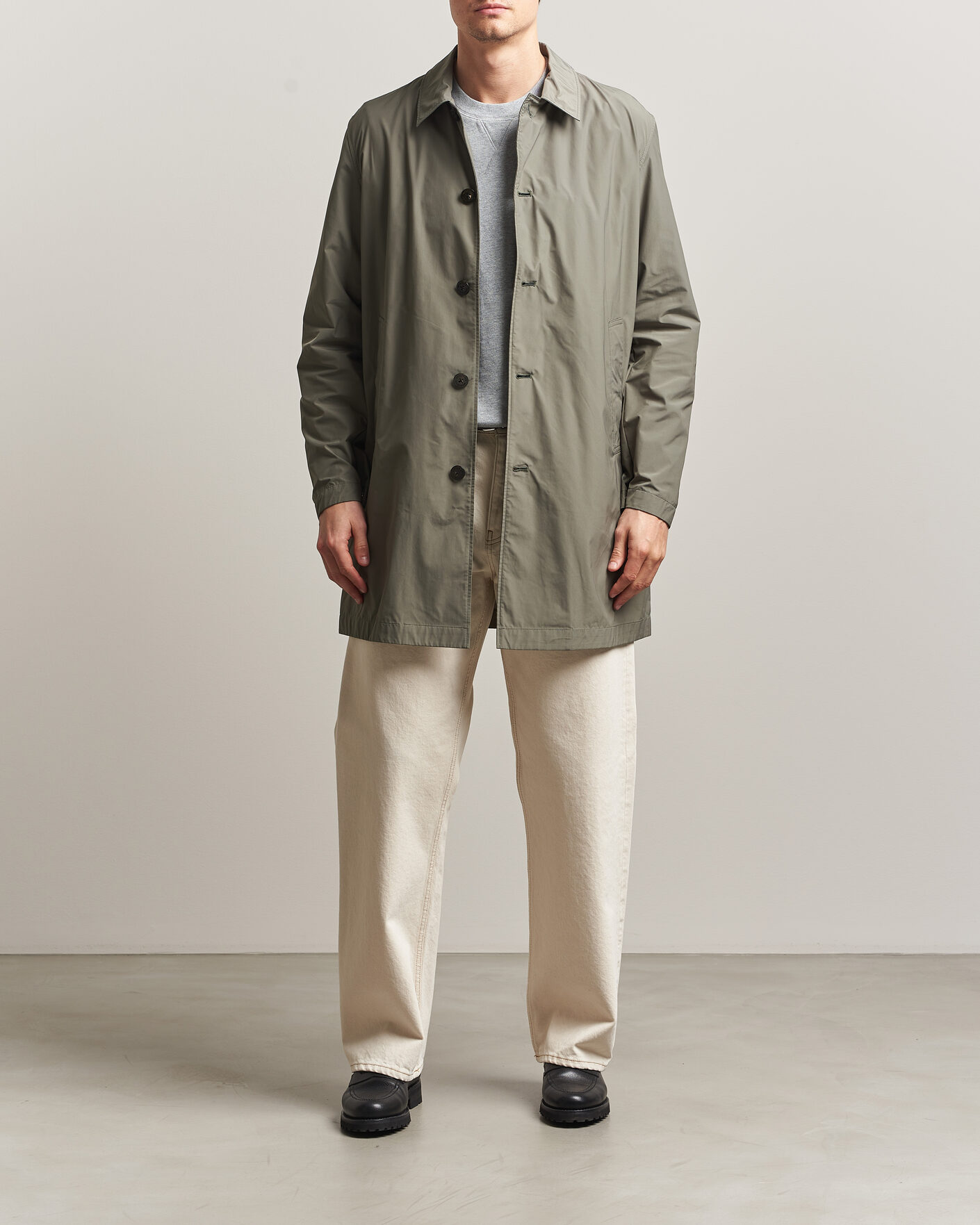 Herre | Jakker | Woolrich | Urban Nylon Water Repelent Carcoat Smokey Olive