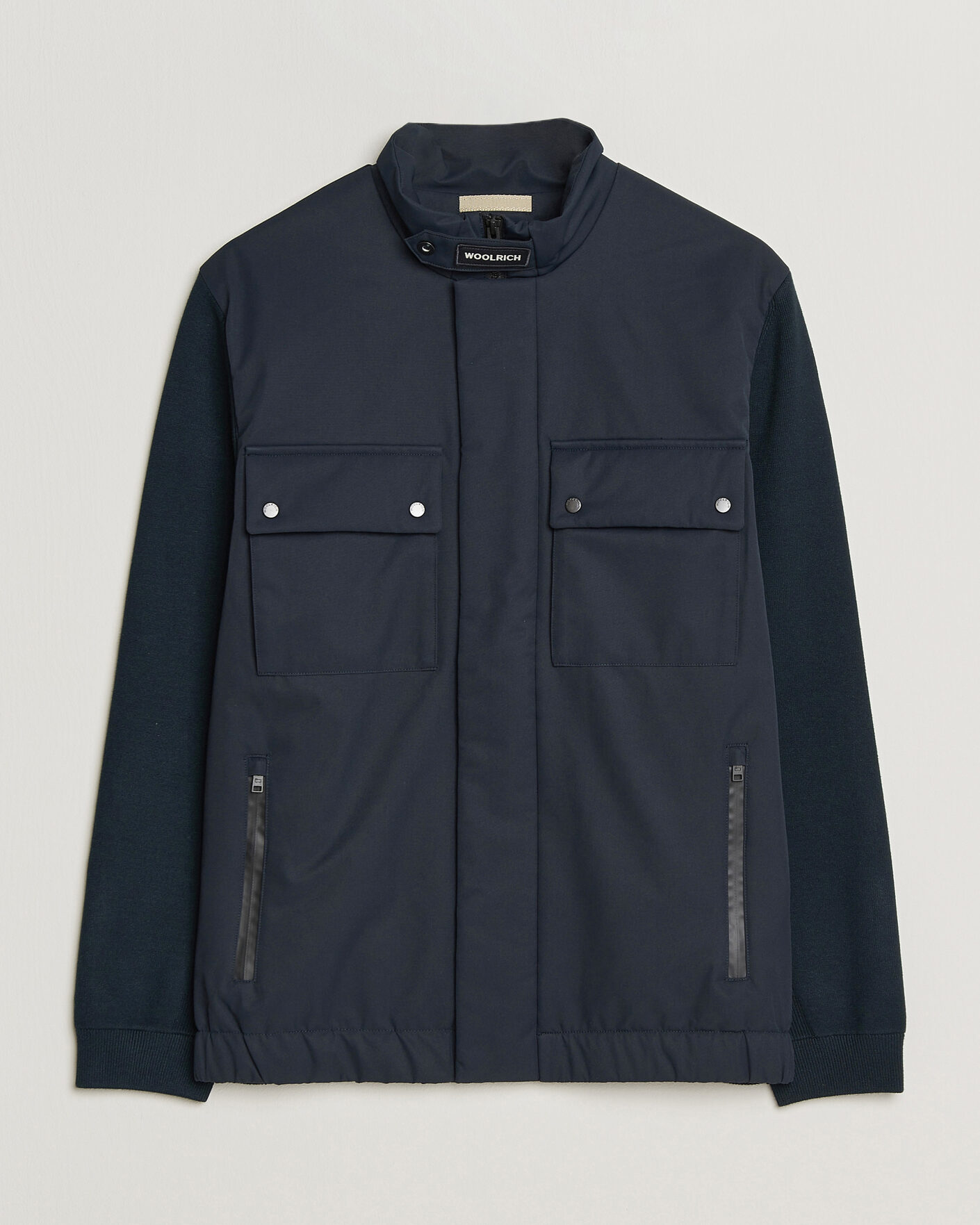 Herre | Jakker | Woolrich | Two Layers Hybrid Jacket Melton Blue
