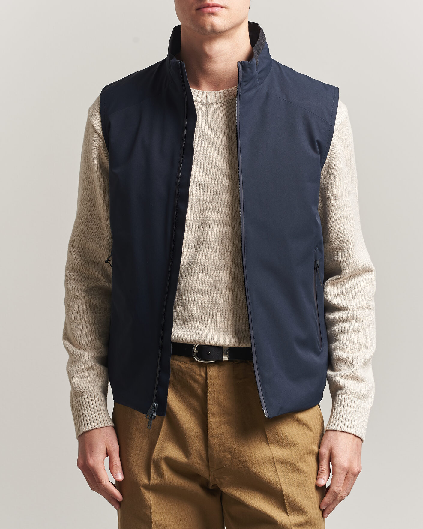 Herre | Vester | Woolrich | Two Layer Sailing Vest Melton Blue