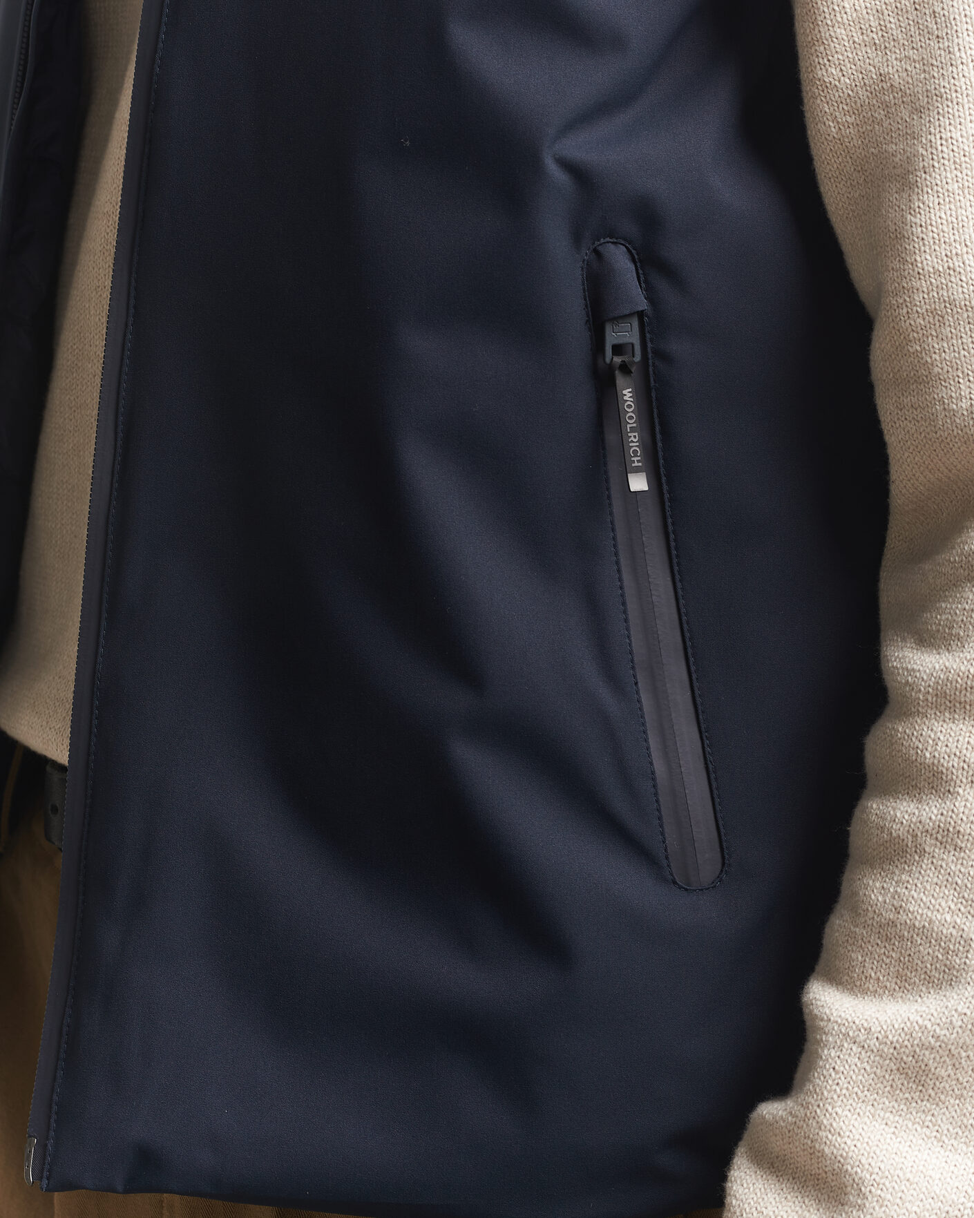 Herre | Jakker | Woolrich | Two Layer Sailing Vest Melton Blue