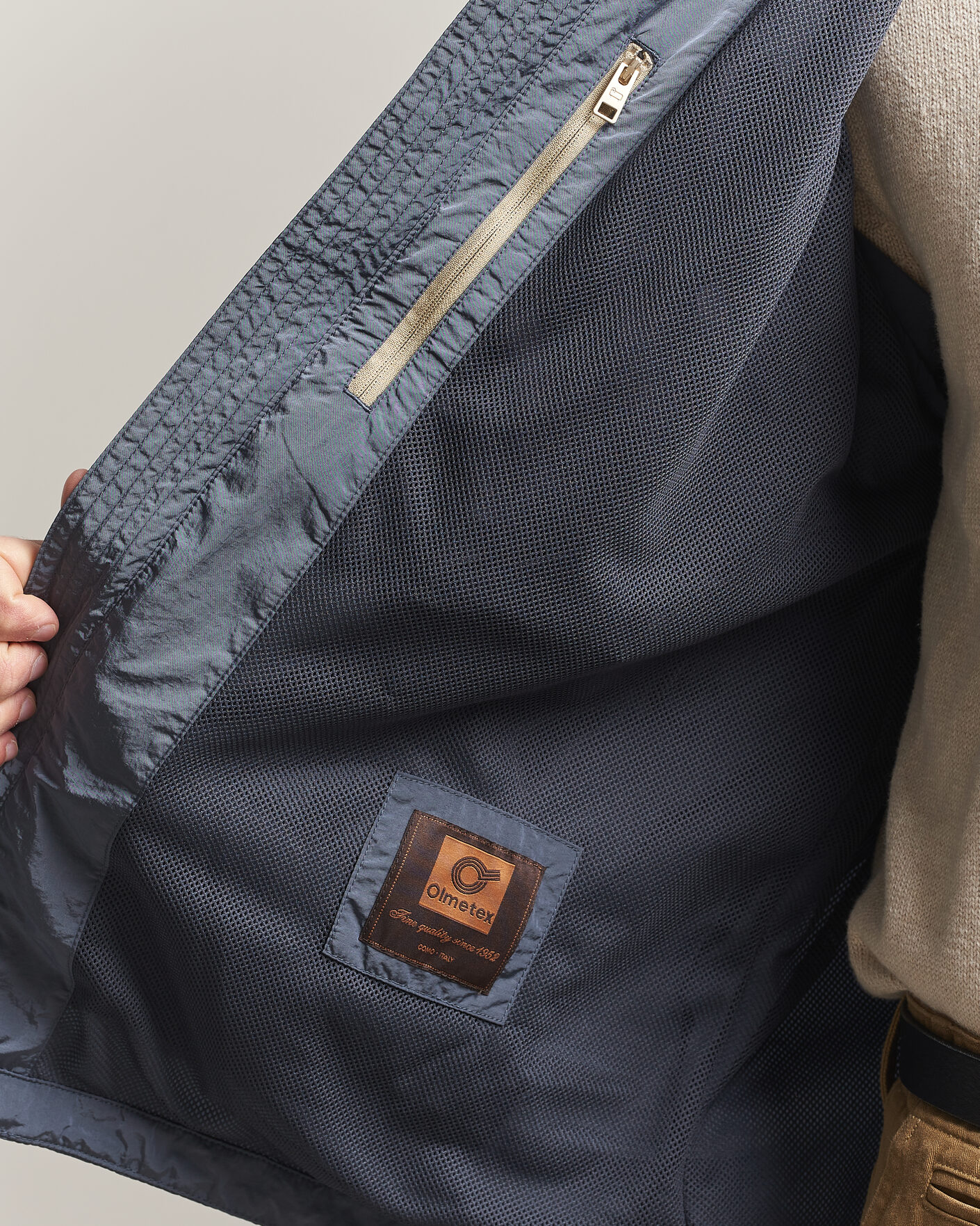 Herre | Jakker | Woolrich | Shiny Nylon Hooded Jacket Grisaille