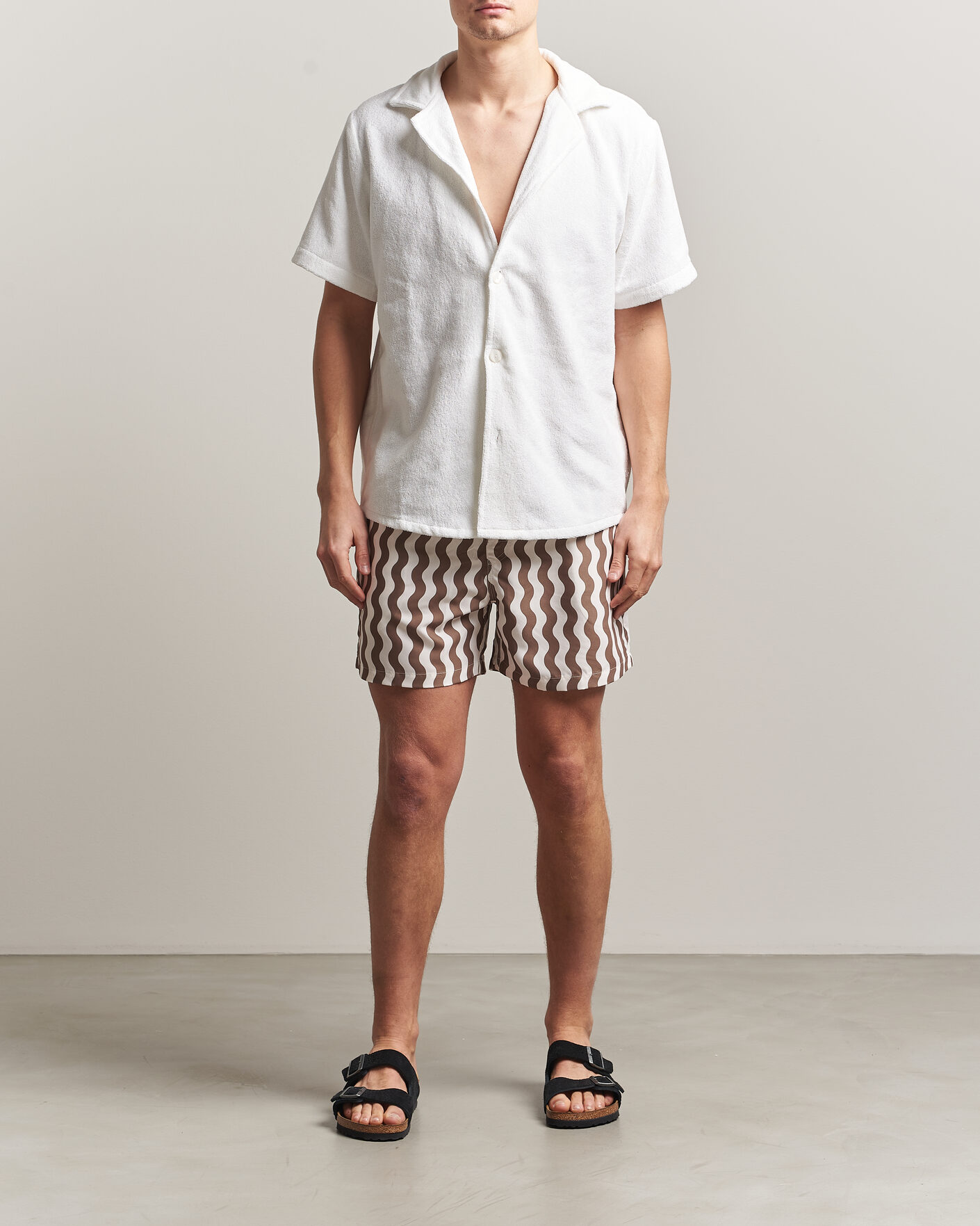Herre | Badeshorts | OAS | Printed Swimshorts Fine Waver