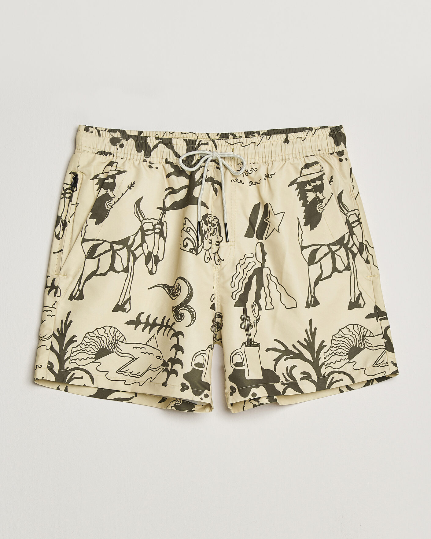 Herre | Badeshorts | OAS | Printed Swimshorts Poplan