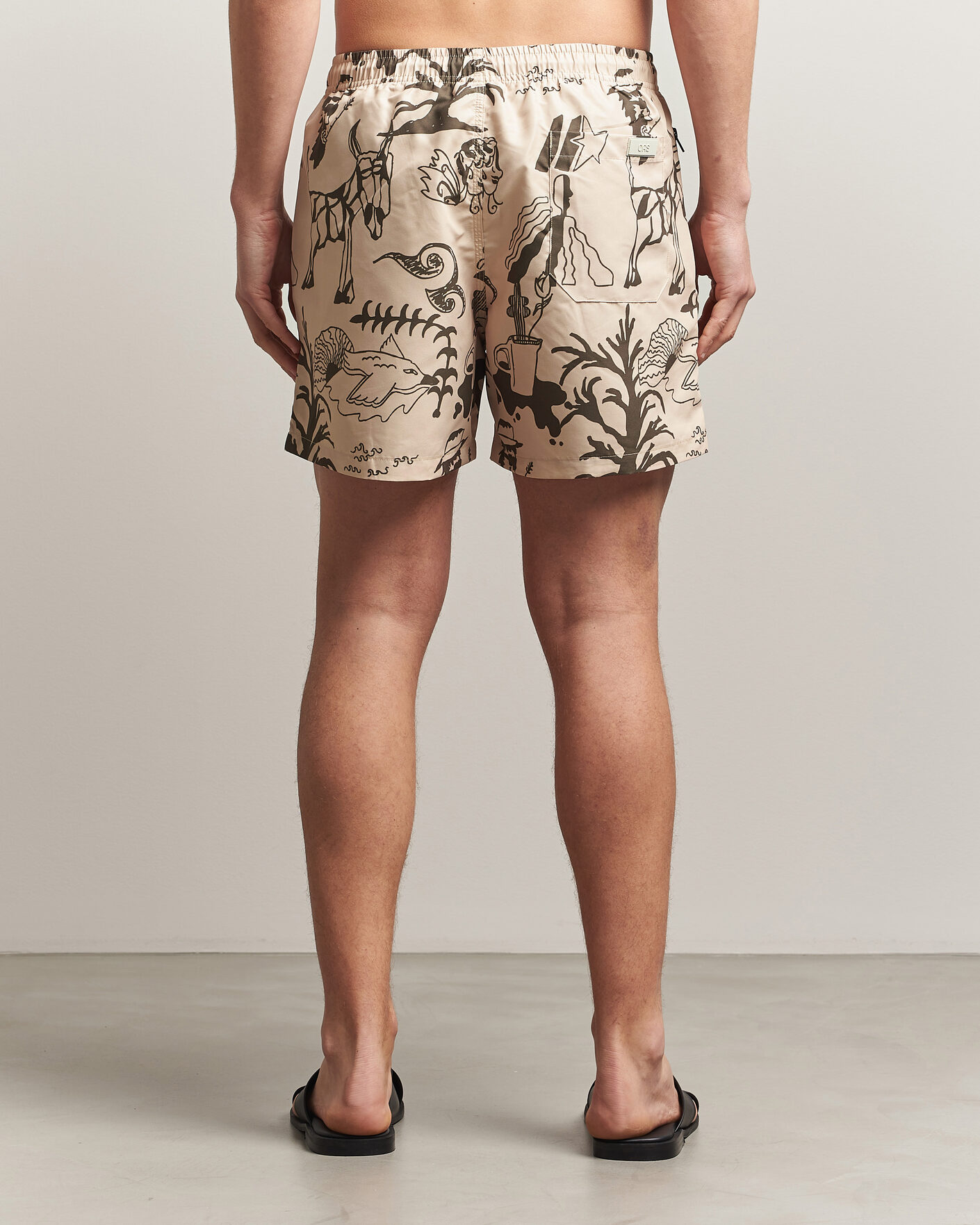 Herre | Badeshorts | OAS | Printed Swimshorts Poplan