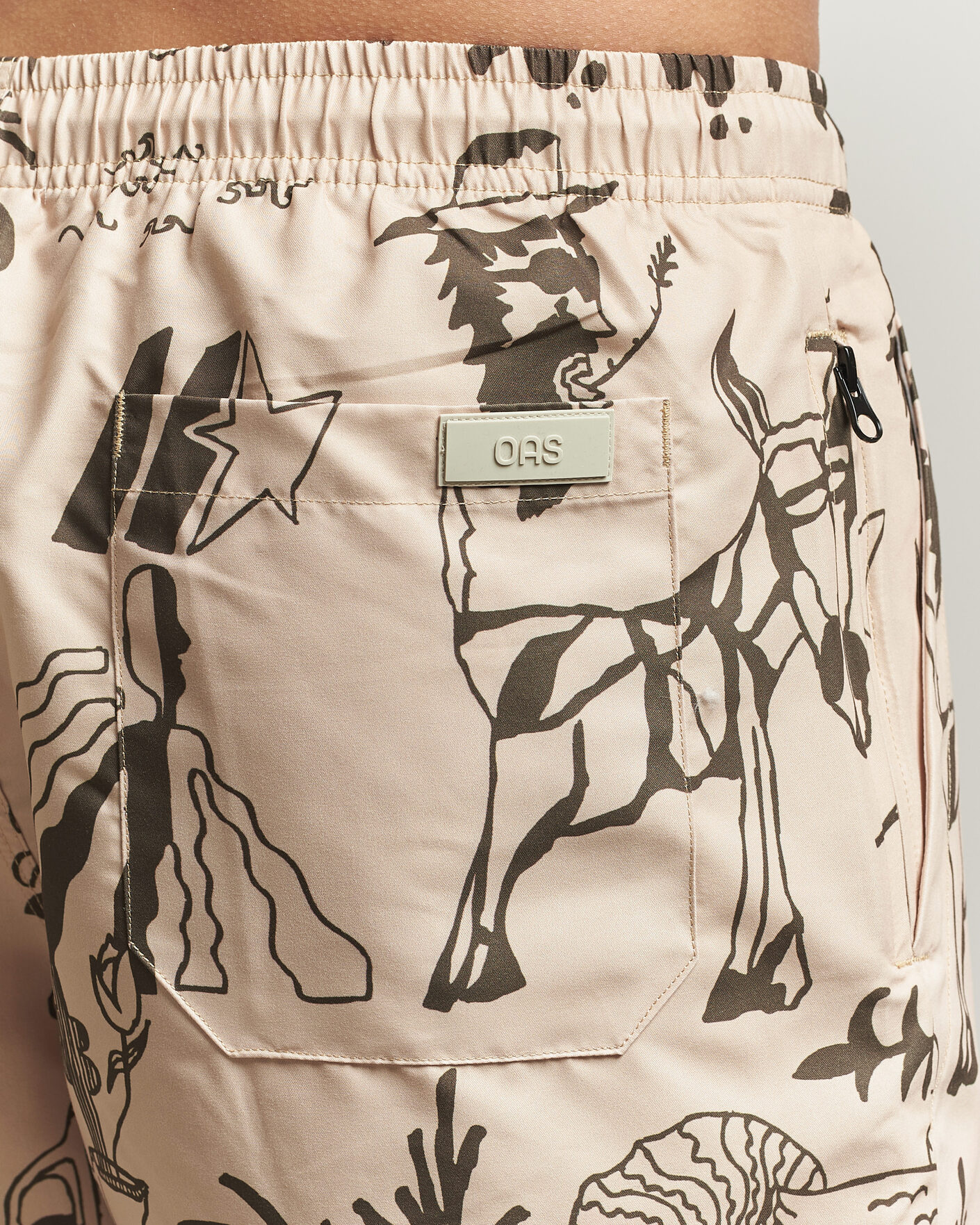 Herre | Badeshorts | OAS | Printed Swimshorts Poplan