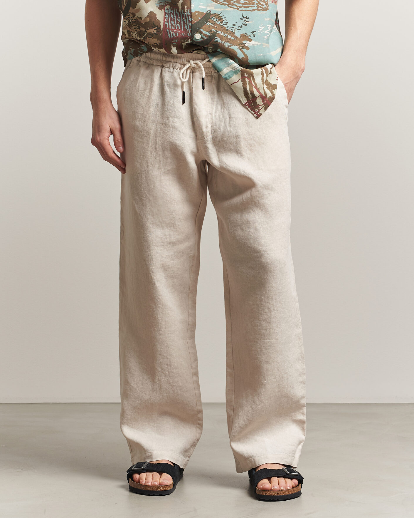 Herre | Bukser | OAS | Nino Linen Pants Beige
