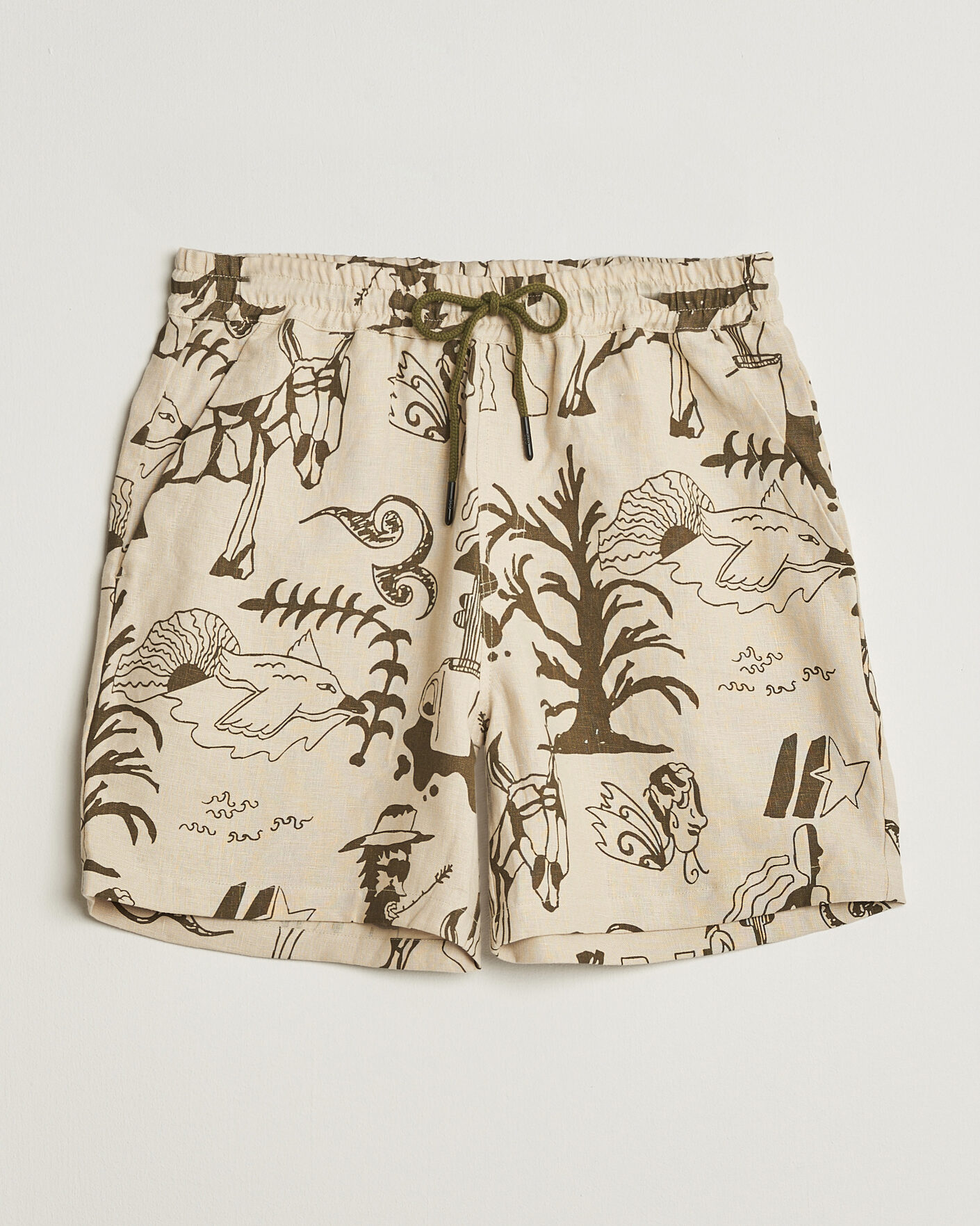 Herre | Shorts | OAS | Porto Linen Shorts Poplan