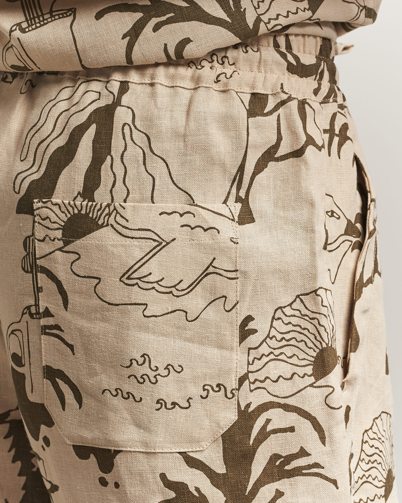 Herre | Shorts | OAS | Porto Linen Shorts Poplan