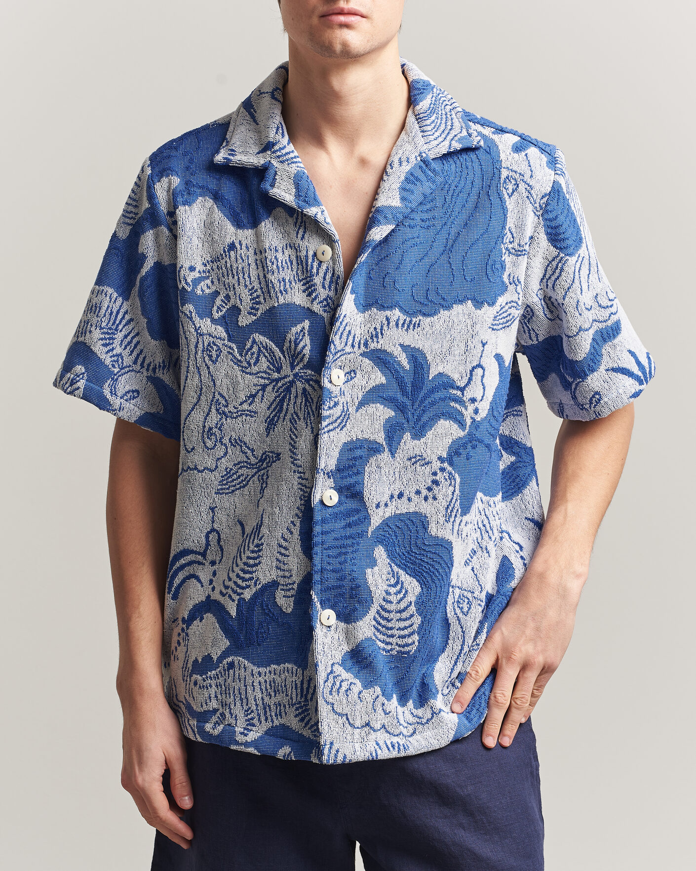 Herre | Skjorter | OAS | Cuba Short Sleeve Shirt Mystea