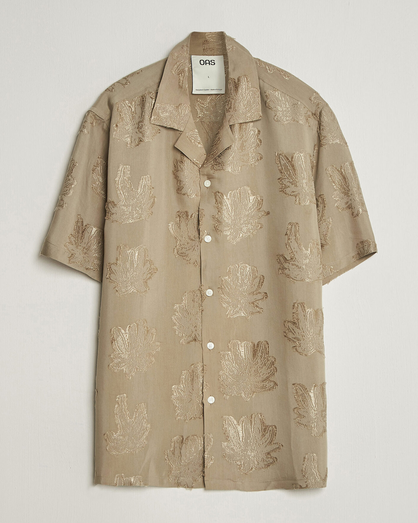 Herre | Skjorter | OAS | Rocco Lyocell Short Sleeve Shirt Palmoza