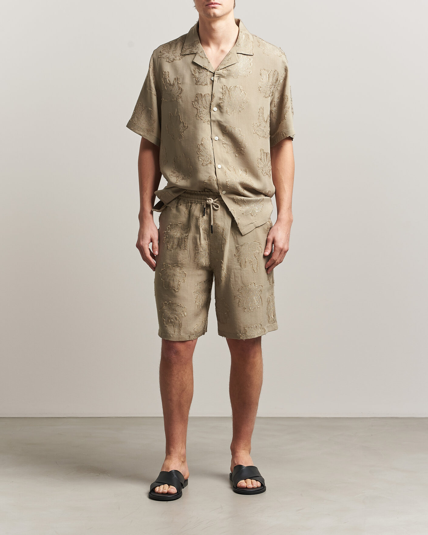 Herre | Skjorter | OAS | Rocco Lyocell Short Sleeve Shirt Palmoza