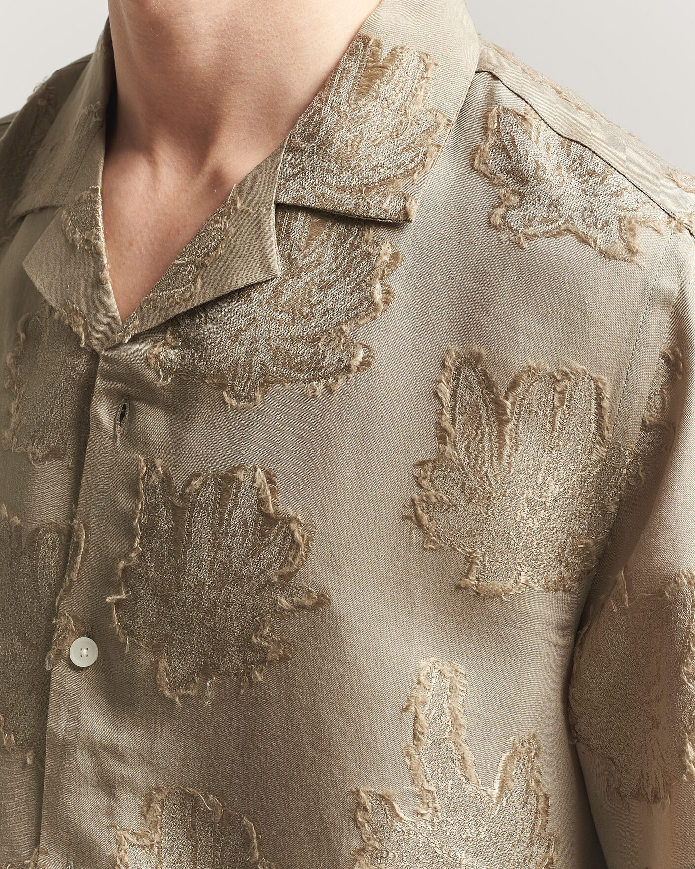 Herre | Skjorter | OAS | Rocco Lyocell Short Sleeve Shirt Palmoza