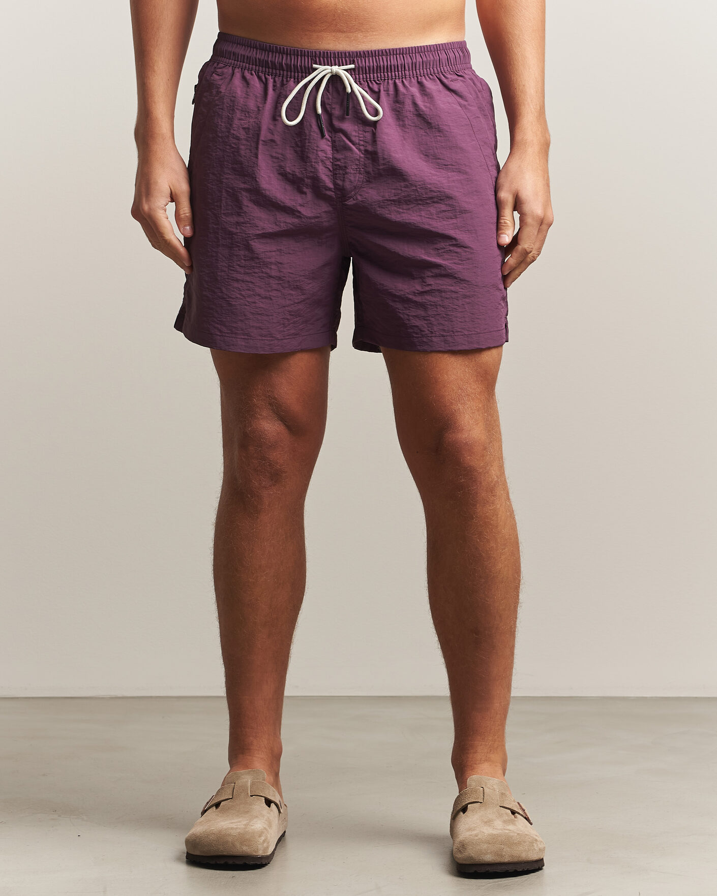 Herre | Badeshorts | OAS | Plain Swimshorts Plum
