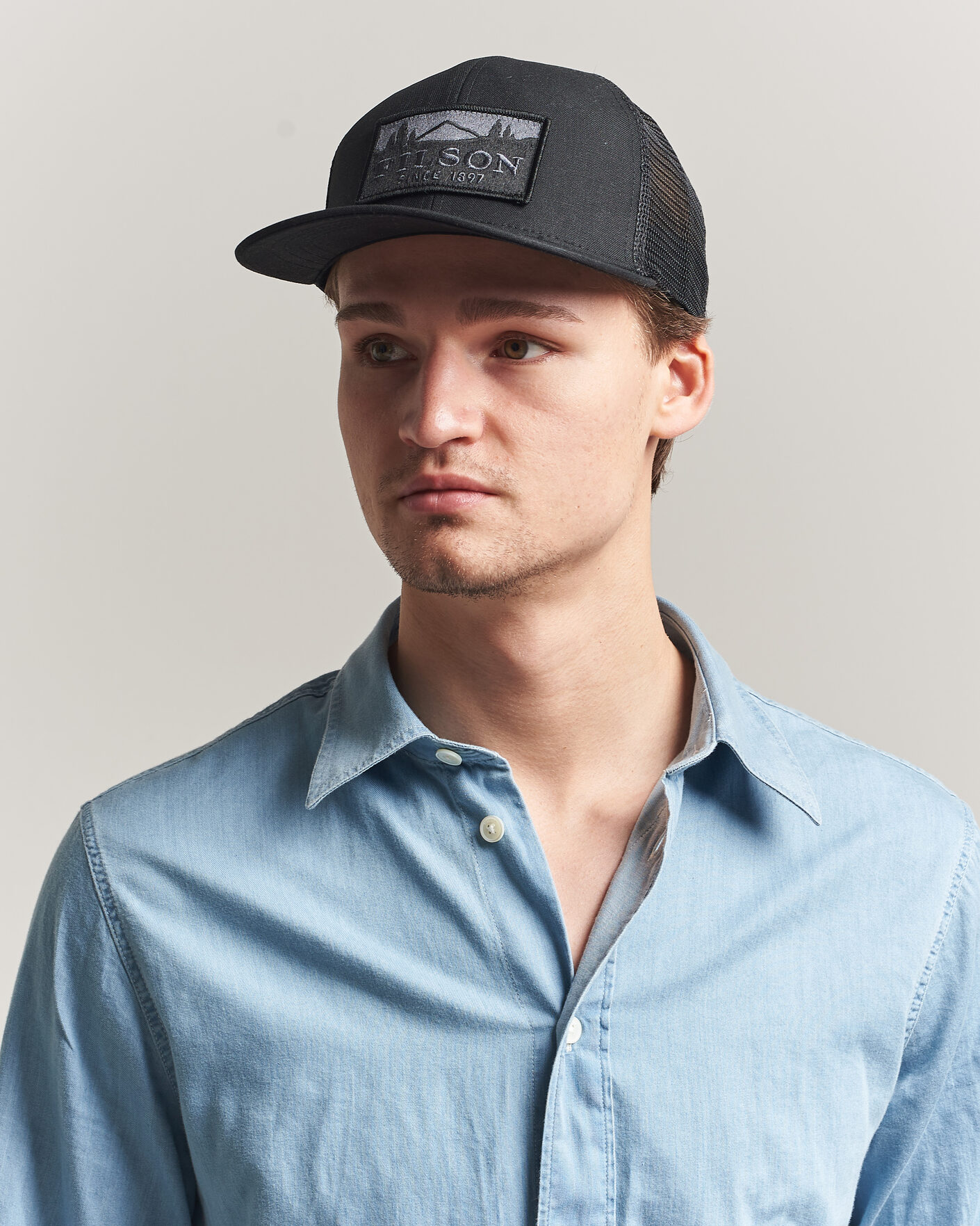 Herre | Hatter og capser | Filson | Scenic Waxed Logger Mesh Cap Black