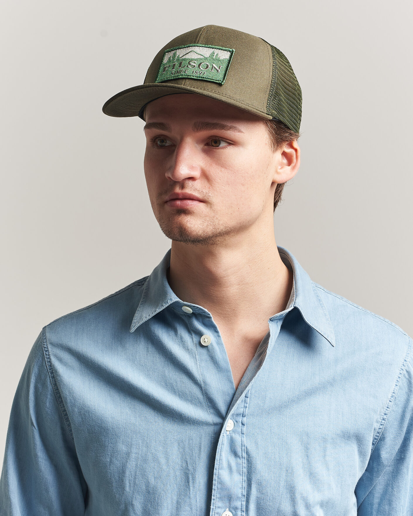Herre | Hatter og capser | Filson | Scenic Waxed Logger Mesh Cap Otter Green
