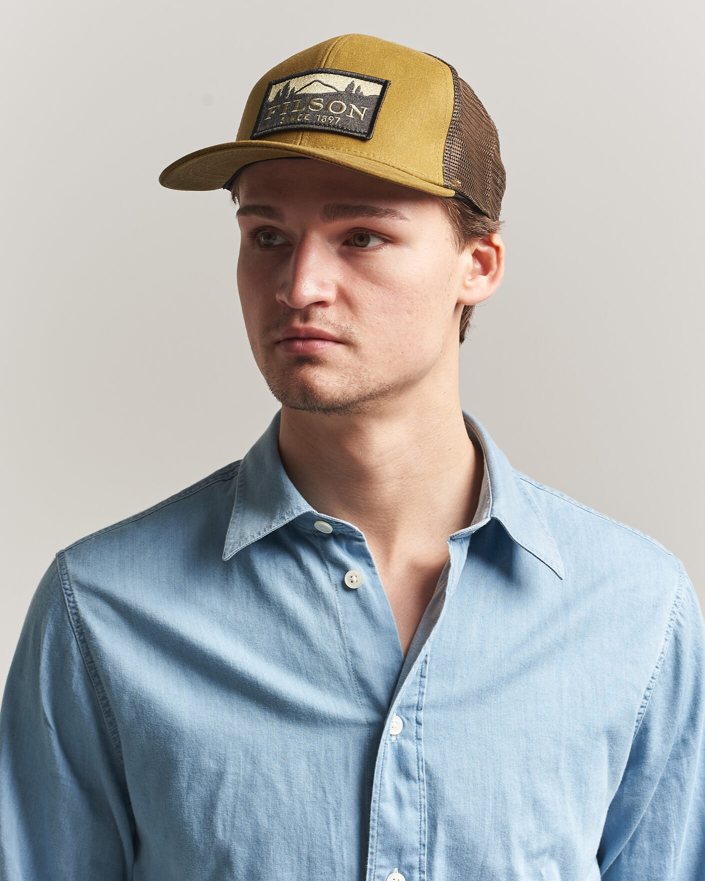 Herre | Hatter og capser | Filson | Scenic Waxed Logger Mesh Cap Dark Tan